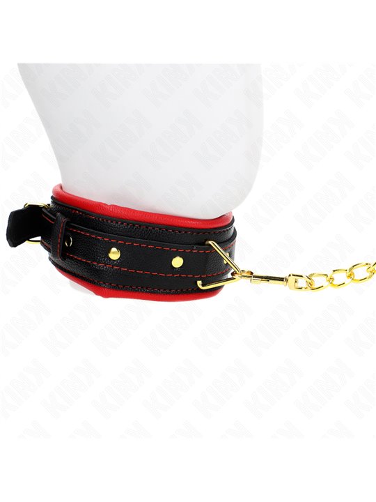 Kink - Necklace With Sponge Imitation Leather Strap Model 2 Adjustable 37-54 Cm X 3 Cm