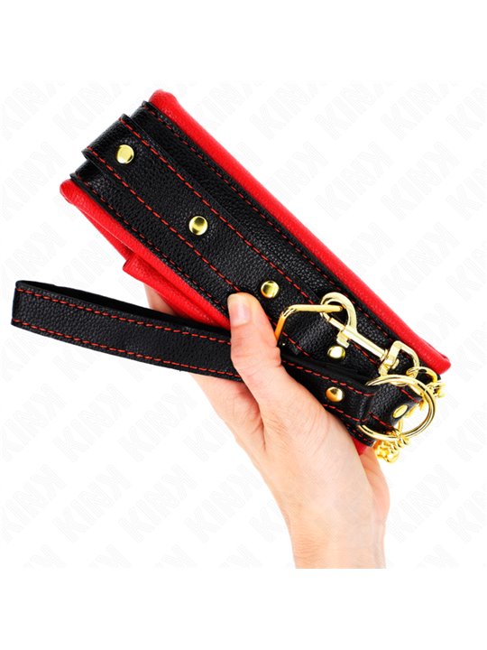 Kink - Necklace With Sponge Imitation Leather Strap Model 2 Adjustable 37-54 Cm X 3 Cm