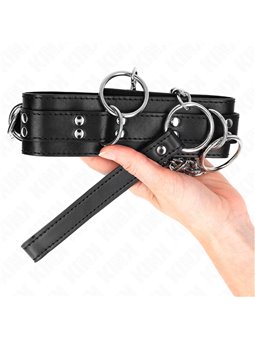 Kink - 3 Ring Slavery Necklace With Strap 80 Cm 53 X 5 Cm