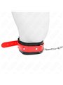 Kink - Collare 36-43x5 Cm e Guinzaglio 65 Cm in Pelle Vegana Rosso