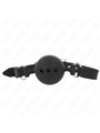 Kink - Full Silicone Gag 55 X 2 Cm With 4.5 Cm Ball Size M Black Adjustable 35-51 Cm
