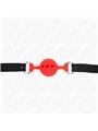 Kink - Full Silicone Gag 55 X 2 Cm With 4 Cm Ball Size S Red Adjustable 35-51 Cm