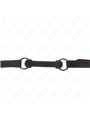 Kink - Bavaglio in Pelle Vegana 41-57 Cm con Osso in Silicone