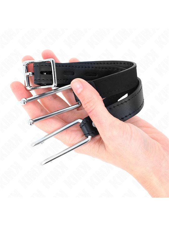 Kink - Metal Hook Gag 11.5 Cm With Leatherette Strap Adjustable 39-58 Cm X 2 Cm