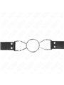 Kink - Bavaglio in Pelle Vegana Nera con Bocca di Ragno 5 Cm Taglia L
