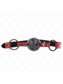 Kink - Shiny Leatherette Ball 4.5 Cm Gag 63.5 X 2 Cm Adjustable 41 X 59 Cm