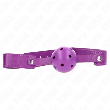Kink - Bavaglio 65x2,5 Cm con Palla Traspirante Viola 4,5 Cm