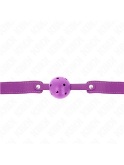 Kink - Bavaglio 65x2,5 Cm con Palla Traspirante Viola 4,5 Cm