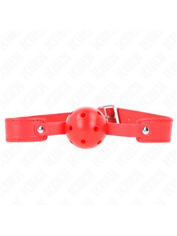 Kink - Bavaglio 65x2,5 Cm con Palla Traspirante Rossa 4,5 Cm