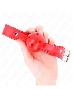 Kink - Red Breathable Ball 4.5 Cm Gag 65 X 2.5 Cm