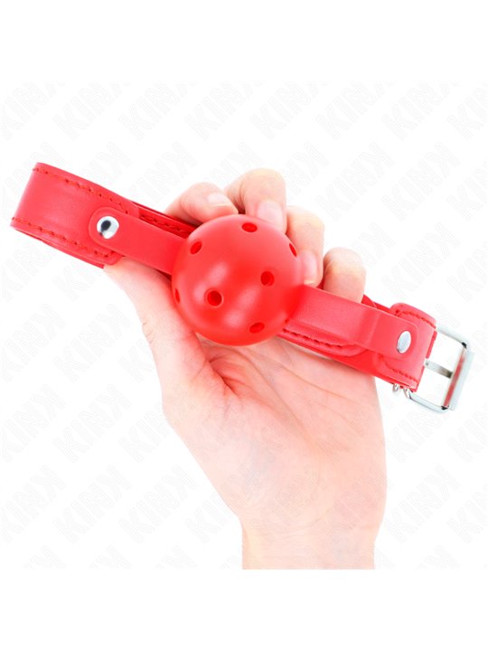 Kink - Red Breathable Ball 4.5 Cm Gag 65 X 2.5 Cm