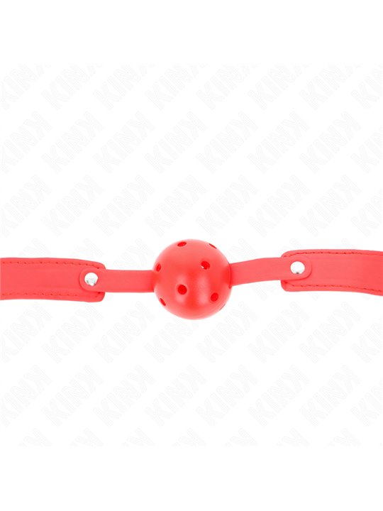 Kink - Red Breathable Ball 4.5 Cm Gag 65 X 2.5 Cm