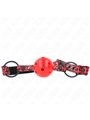 Kink - Bavaglio Rosso Fantasia Diamanti con Palla Traspirante Rossa 4,5 Cm