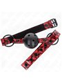 Kink - Diamond Pattern Ball 4.5 Cm Gag Model 2 64.5 Cm Adjustable 42-60 Cm