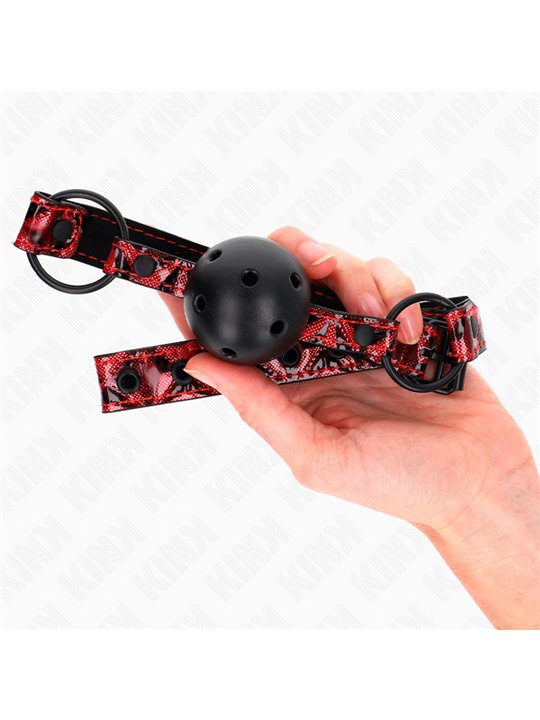 Kink - Diamond Pattern Ball 4.5 Cm Gag Model 2 64.5 Cm Adjustable 42-60 Cm