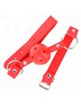 Kink - Bavaglio Rosso con Palla Traspirante 4 Cm Rossa con Rivetti