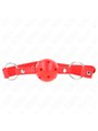 Kink - Breathable Ball 4 Cm Gag With Double Rivet Model 1 Red 62.5 X 2.5 Cm Adjustable 42-58 Cm