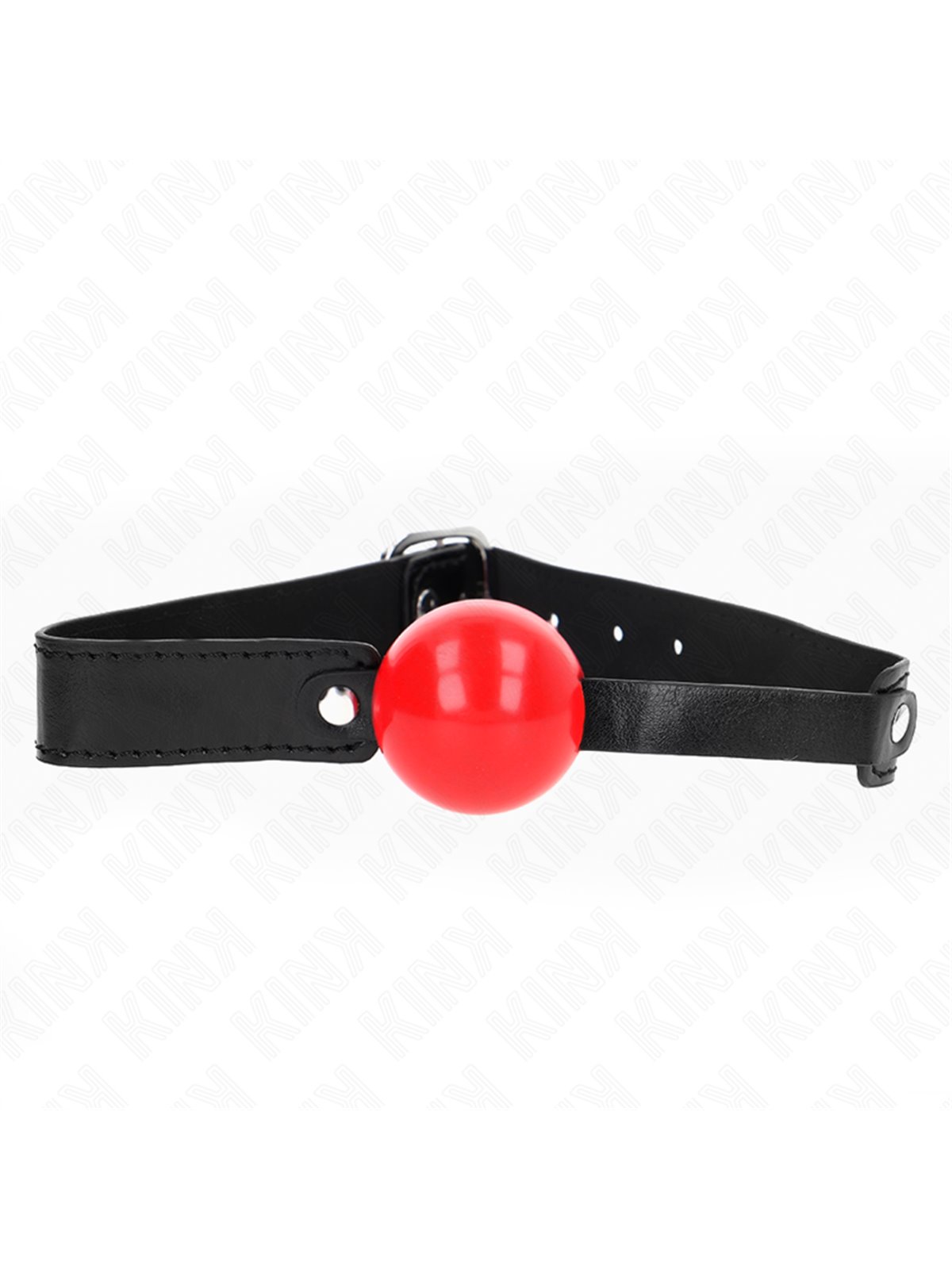 Kink - Bavaglio Nero 66x2,5 Cm con Palla Rossa 4 Cm Mod. 1