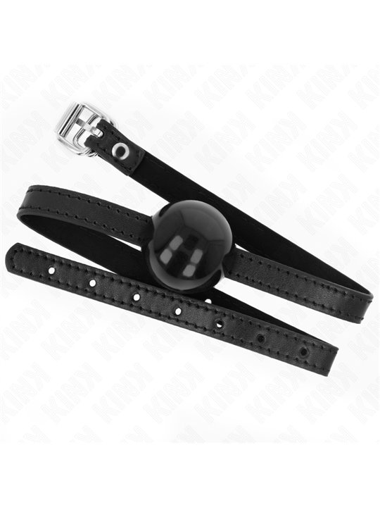 Kink - Black Single Solid Ball 4 Cm Gag 65 X 1.5 Cm
