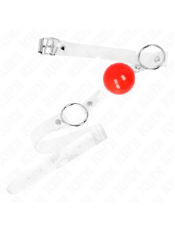 Kink - Red Transparent Pvc Ball 4 Cm Gag Adjustable