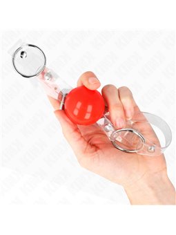 Kink - Red Transparent Pvc Ball 4 Cm Gag Adjustable