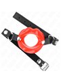 Kink - Lip 8 Cm Gag With Red Leatherette Strap 63 X 2 Cm Adjustable 39-58 Cm