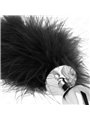 Kink - Plug Anale in Acciaio Inossidabile 11x7 Cm con Piuma Nera 11 Cm