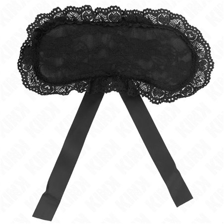 Kink - Mascherina Copri Occhi in Pizzo Nero 22,5x11 Cm Modello 1