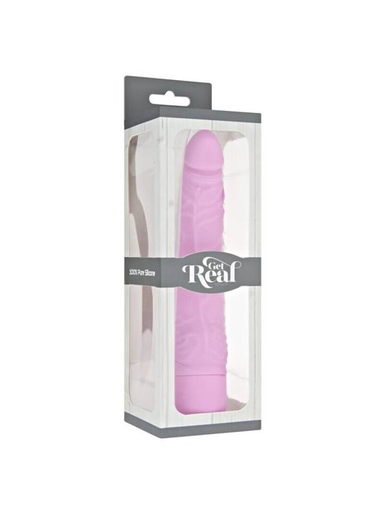 Toyjoy - Vibratore Vaginale Anale Realistico Slim Fallo Fallo Vibrante Pink in Silicone Sex Toys Get Real