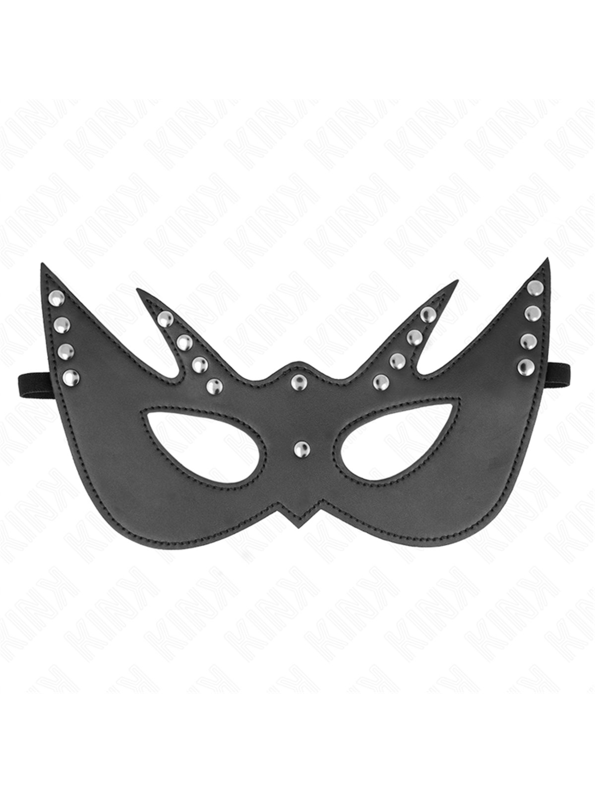 Kink - Mascherina Pipistrello in Pelle Vegana con Rivetti 23x15 Cm
