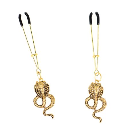 Kink - Pinze per Capezzoli con Pendenti Cobra 6 Cm
