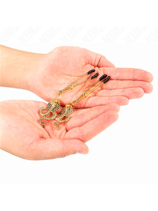 Kink - Pinze per Capezzoli con Pendenti Cobra 6 Cm