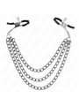 Kink - Morsetti a Vite per Capezzoli con 3 Catene 20/23/28 Cm Nero