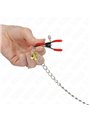 Kink - Morsetti a Vite per Capezzoli e Clitoride con Catena 30 Cm Rosso