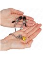 Kink - Chain Nipple Clamps With Horn Pendant 30 Cm