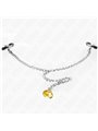 Kink - Chain Nipple Clamps With Horn Pendant 30 Cm