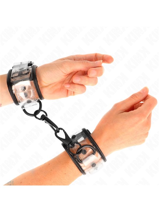 Kink - Polsini in PVC Trasparente Regolabili 18-30x5,5 Cm