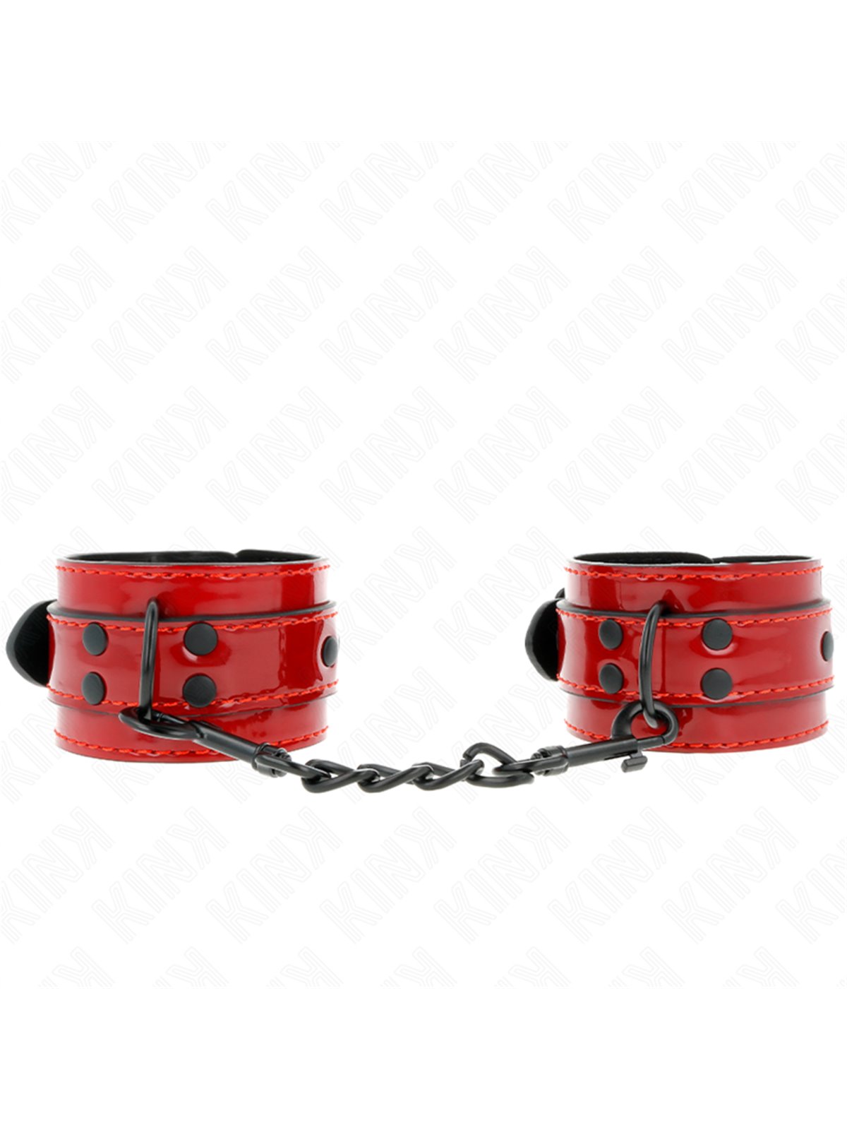 Kink - Polsini in Pelle Vegana Rosso Scuro 23x5 Cm