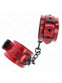 Kink - Polsini in Pelle Vegana Rosso Scuro 23x5 Cm