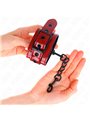 Kink - Polsini in Pelle Vegana Rosso Scuro 23x5 Cm
