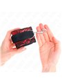 Kink - Short Velvet Lace Wrist Restraints And Nylon Bind Red / Black 23 X 6.5 Cm