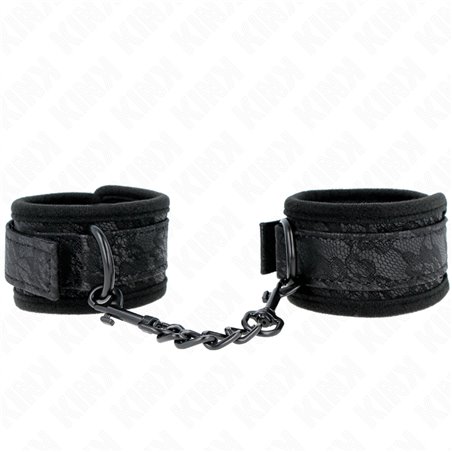 Kink - Polsini in Neoprene con Dettagli in Pizzo Nero 20-29x5 Cm