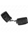 Kink - Dark Lace Covered Wrist Cuffs Neoprene Adjustable Black 20-29 Cm X 5 Cm