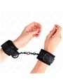 Kink - Dark Lace Covered Wrist Cuffs Neoprene Adjustable Black 20-29 Cm X 5 Cm