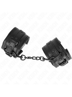 Kink - Polsini in Pelle Vegana Nera 20-30x6 Cm