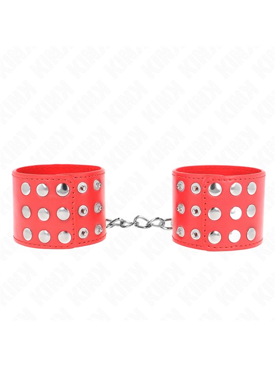 Kink - Wrist Restraints With Snap Fasten Red Adjustable 19-24 Cm X 5.5 Cm