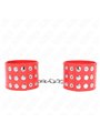Kink - Wrist Restraints With Snap Fasten Red Adjustable 19-24 Cm X 5.5 Cm