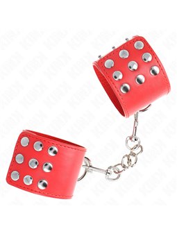 Kink - Wrist Restraints With Snap Fasten Red Adjustable 19-24 Cm X 5.5 Cm