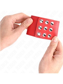Kink - Wrist Restraints With Snap Fasten Red Adjustable 19-24 Cm X 5.5 Cm