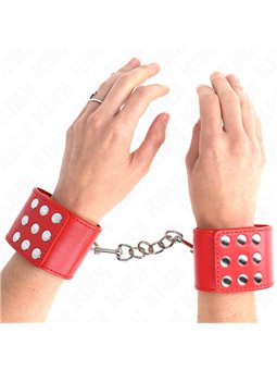 Kink - Wrist Restraints With Snap Fasten Red Adjustable 19-24 Cm X 5.5 Cm